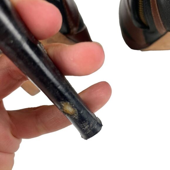 Cole Haan Nike Air Carolyn Black Brown Platform Stiletto Ankle Boots - Picture 6 of 7